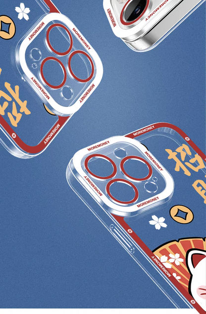 Japan Style Simple Cute Lucky Cat Style | Fortune Cat Part1 3 Styles - iPhone Case PLUS SE2 XS XR X 11 12 13 14 15 16 16e 17 17e Pro Promax 12mini 13mini