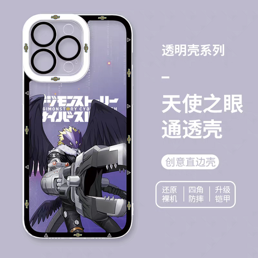 Japanese Cartoon Digimon Adventure Digital Monster Digimonstory Cybersleuth Version | Beelzebumon (XW) - iPhone Case 7 8 PLUS SE2 XS XR X 11 12 13 14 15 16 16e 17 Pro Promax 12mini 13mini