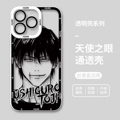 Japanese Anime Jujutsu Kaisen Black & White Drawing Style | Satoru Yuta Yuji Syomen Toji Megumi Kenjaku - iPhone Case PLUS SE2 XS XR X 11 12 13 14 15 16 16e 17 17e Pro Promax 12mini 13mini
