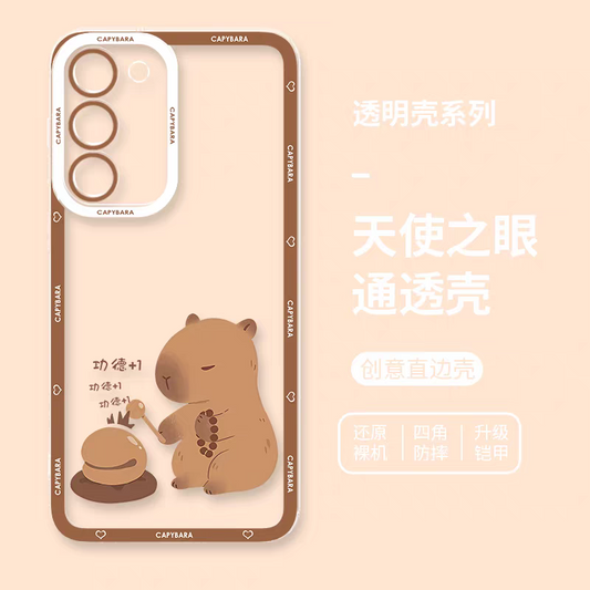 Cute Animal Capybara | Capybara Buddha - Phone Case Samsung Galaxy S25 S24 S23 S22 S21 FE Ultra Edge