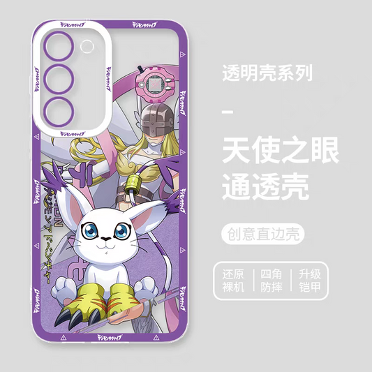 Japanese Cartoon Digimon Adventure Digital Monster Digivice Version | Tailmon - Phone Case Samsung Galaxy S25 S24 S23 S22 S21 FE Ultra Edge