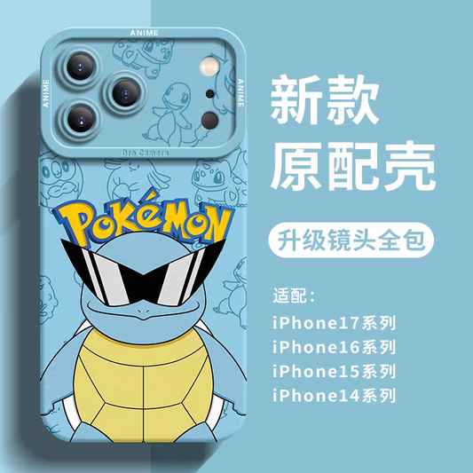 Japanese Cartoon Pokemon Silicone Case | Squirtle - iPhone Case 6 7 8 PLUS SE2 XS XR X 11 12 13 14 15 16 16e 17 Pro Promax 12mini 13mini
