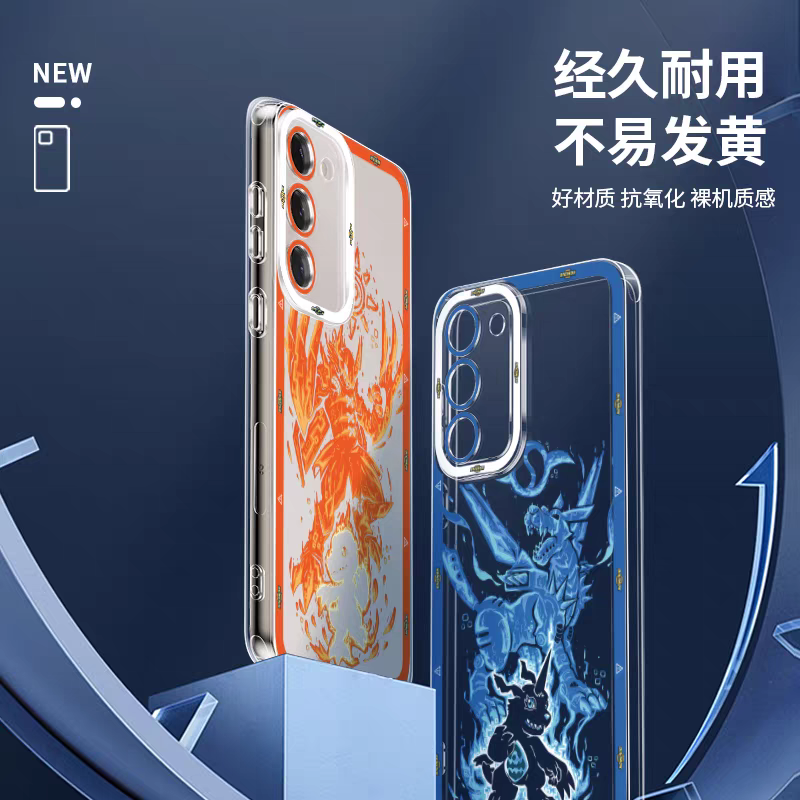 Anime Digimon Digital Monster Evolution Soul Version | Agumon Gabumon Piyomon Gomamon Palmon Patamon Tentomon Tailmon - Phone Case Samsung Galaxy S26 S25 S24 S23 S22 S21 FE Ultra Edge