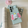 かわいい漫画動物とスマホスタンド | ダンボ エレファント - スマホケース Samsung Galaxy S24 S23 S22 S21 Ultra