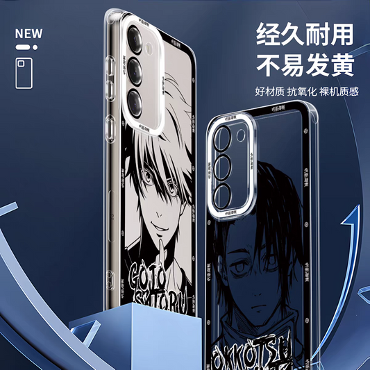 Japanese Anime Jujutsu Kaisen Black & White Drawing Style | Satoru Yuta Yuji Syomen Toji Megumi Kenjaku - Phone Case Samsung Galaxy S26 S25 S24 S23 S22 S21 FE Ultra Edge
