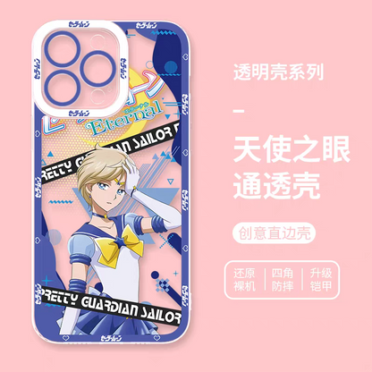 Japanese Cartoon Sailor Girl | Sailor Uranus - Sailormoon iPhone Case 6 7 8 PLUS SE2 XS XR X 11 12 13 14 15 16 16e 17 Pro Promax 12mini 13mini