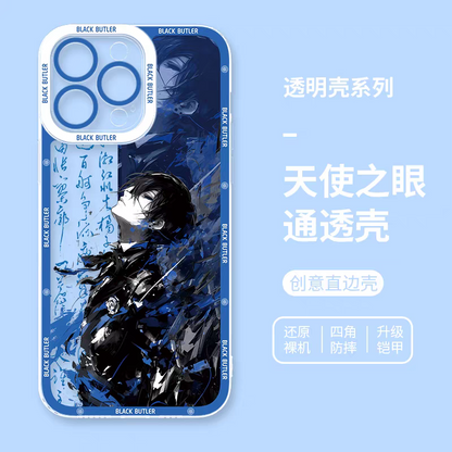 Japanese Anime Black Butler Kuro Shitsuji | Ciel Phantomhive & Sebastian  8 Styles - iPhone Case 7 8 PLUS SE2 XS XR X 11 12 13 14 15 16 16e 17 17e Pro Promax 12mini 13mini
