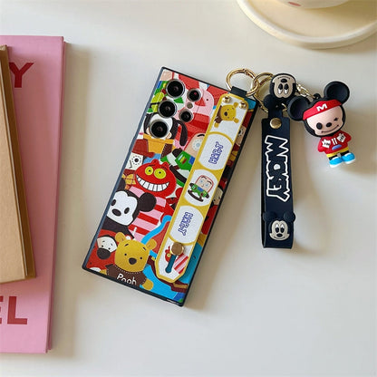 Full of Cartoon with Phone Bar Handle and Stand | Mouse Pooh Toy Story and Their Friends - Phone Case Samsung Galaxy S23 S22 S21 Plus Ultra KawaiiGiftLand