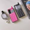 Vintage Style Silicone Phone Case | Mobile Hot Pink & Black - Phone Case Samsung Galaxy Z Fold 3 4 5 6 7 W26 W24 W23 W22