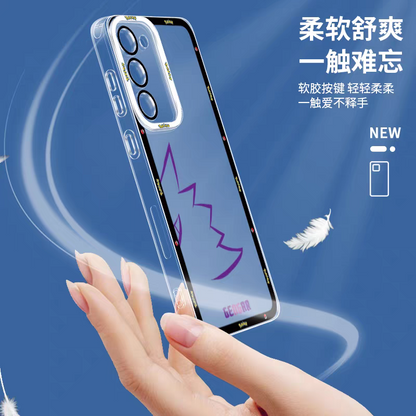 Japan Cartoon Pokemon Colourful Tail Version | Pikachu Gengar Charmander Squirtle Mew Bulbasaur Eevee Psyduck 8 Styles - Phone Case Samsung Galaxy S26 S25 S24 S23 S22 S21 FE Ultra Edge