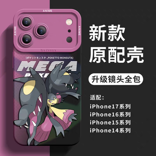 Japanese Cartoon Pokemon Silicone Case Mega Version | Mawile - iPhone Case 6 7 8 PLUS SE2 XS XR X 11 12 13 14 15 16 16e 17 Pro Promax 12mini 13mini