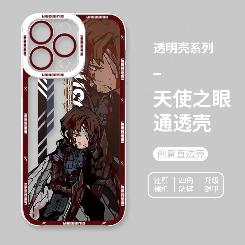Game Character Limbus Company Drawing Style | Gregor Fighting - iPhone Case PLUS SE2 XS XR X 11 12 13 14 15 16 17 Pro Promax 12mini 13mini