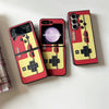 Japan Style Game Console | Vintage Orange & Yellow - Phone Case Samsung Galaxy Z Flip 3 4 5 6 7 Fold 3 4 5 6 7 W22 W23 W24 W25