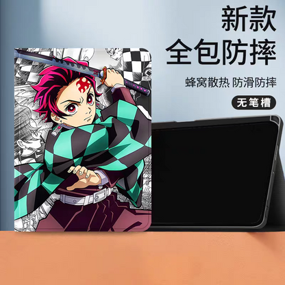Japanese Anime Kimetsu no Yaiba Demon Slayer Comic Anime Style Protect Case | Tanjiro - iPad Mini 4,5,6,7 / iPad Air / iPad Pro 2025 2024 2022 2021 2020 2018