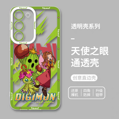Japanese Cartoon Digimon Adventure Digital Monster Clean Case | 1st Generation 8 Characters with Digimon - Phone Case Samsung Galaxy S26 S25 S24 S23 S22 S21 FE Ultra Edge