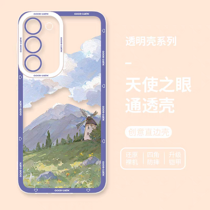 Girlish Fancy Oil Drawing | Windmill Hill - Phone Case Samsung Galaxy S25 S24 S23 S22 S21 FE Ultra Edge