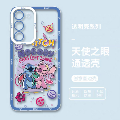 Cute Cartoon Stitch | Couple in Love - Phone Case Samsung Galaxy S25 S24 S23 S22 S21 FE Ultra Edge