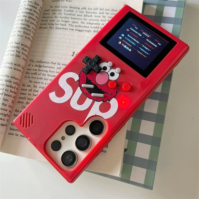 Cute Cartoon Game Consoles Phone Case | Red Blue Monster - Phone Case Samsung Galaxy S23 S22 S21 Ultra KawaiiGiftLand