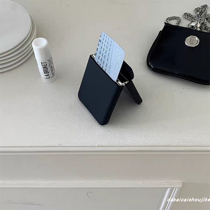 Korea Style Simple Fashion Card Holder Style | Matt 12 Colours - Phone Case Samsung Galaxy Z Flip 3 4 5 6 7