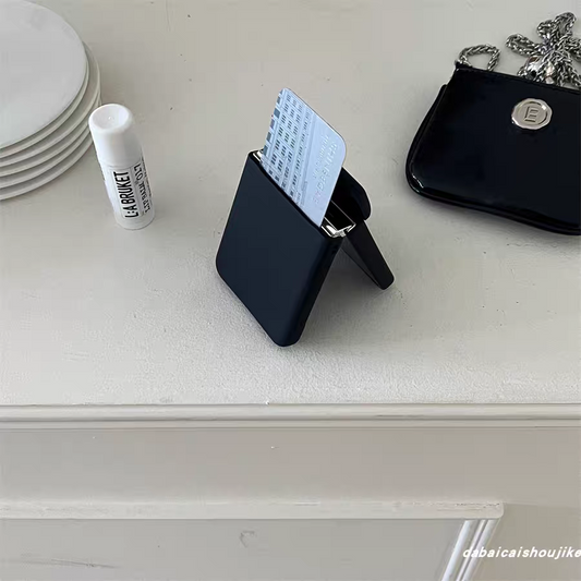 Korea Style Simple Fashion Card Holder Style | Matt 12 Colours - Phone Case Samsung Galaxy Z Flip 3 4 5 6 7