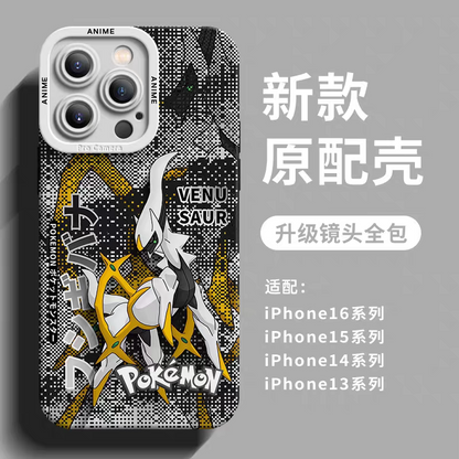 Japanese Cartoon Pokemon Silicone Case Digital Background Version | Arceus - iPhone Case 6 7 8 PLUS SE2 XS XR X 11 12 13 14 15 16 16e 17 Pro Promax 12mini 13mini