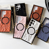 Vintage Style Magnetic Phone Case | Camellia Flower White Black Blue Orange Pink Brown - Phone Case Samsung Galaxy S24 S23 S22 Ultra