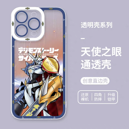 Japanese Cartoon Digimon Adventure Digital Monster Digimonstory Cybersleuth Version | Omegamon - iPhone Case 7 8 PLUS SE2 XS XR X 11 12 13 14 15 16 16e 17 Pro Promax 12mini 13mini