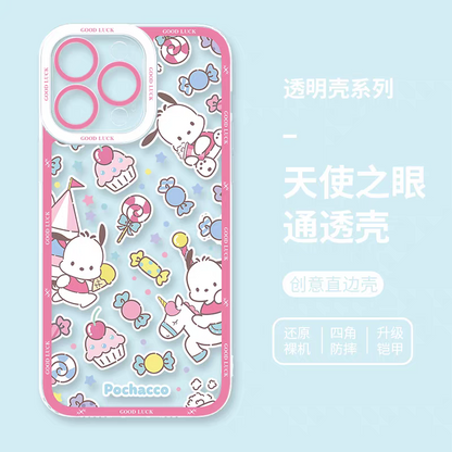 Japan Cartoon Sweets Pastel | Pochacco - iPhone Case 6 7 8 PLUS SE2 XS XR X 11 12 13 14 15 16 16e 17 Pro Promax 12mini 13mini