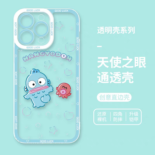 Japan Cartoon Hangyodon | Happy Hangyodon with friend - iPhone Case PLUS SE2 XS XR X 11 12 13 14 15 16 17 Pro Promax 12mini 13mini