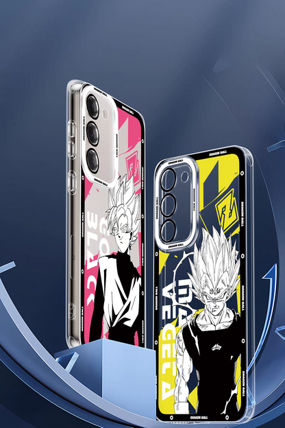 Japanese Anime Dragon Ball Comic Colour Background Version | Son Goku Vegeta Son Gohan Trunks Majin Buu Black Frieza Android 17 8 Styles - Phone Case Samsung Galaxy S26 S25 S24 S23 S22 S21 FE Ultra Edge