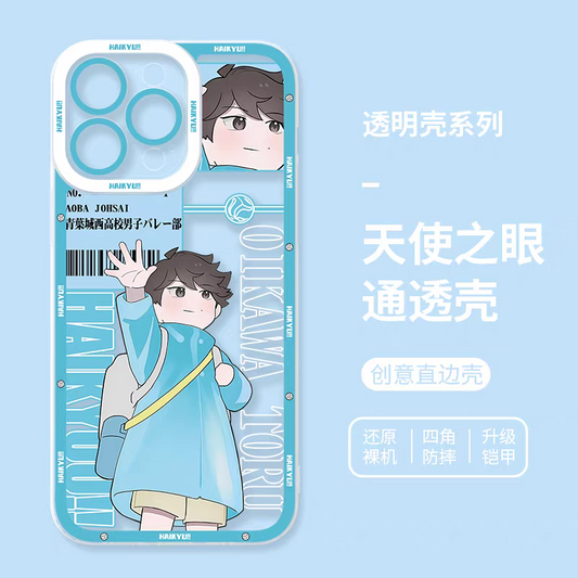 Japanese Anime Haikyu!! Kid Style | Oikawa Tooru - iPhone Case PLUS SE2 XS XR X 11 12 13 14 15 16 17 Pro Promax 12mini 13mini