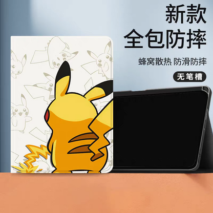 Japanese Cartoon Pokemon Protect Case | Back of Pikachu White - iPad Mini 4,5,6,7 / iPad Air / iPad Pro 2025 2024 2022 2021 2020 2018