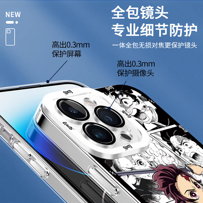 Japanese Anime Kimetsu no Yaiba Demon Slayer Comic with Anime Style | Rengoku Kyoujurou - iPhone Case 6 7 8 PLUS SE2 XS XR X 11 12 13 14 15 16 16e 17 Pro Promax 12mini 13mini