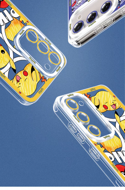Japan Cartoon Pokemon All Drawing Version | Snoriax - Phone Case Samsung Galaxy S25 S24 S 23 S22 S21 FE Ultra Edge