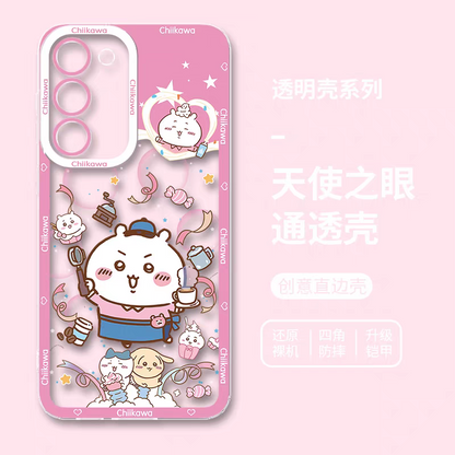 Japanese Cartoon Chiikawa Cafe Waiter | Chiikawa - Phone Case Samsung Galaxy S25 S24 S23 S22 S21 FE Ultra Edge21 FE Ultra Edge