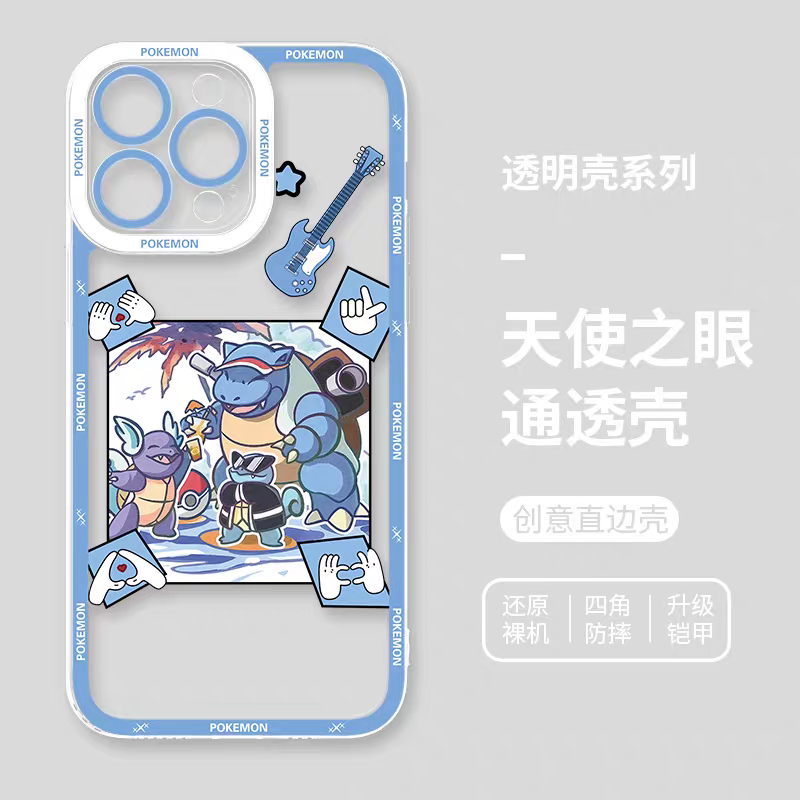 Japan Cartoon Pokemon Rock Band Party | 6 Styles - iPhone Case PLUS SE2 XS XR X 11 12 13 14 15 16 16e 17 17e Pro Promax 12mini 13mini