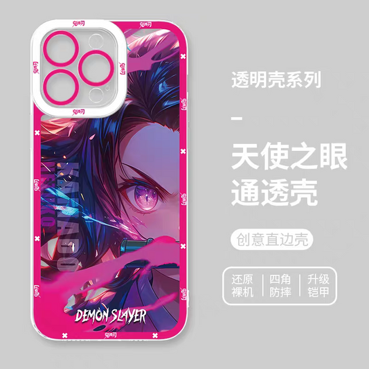 Japanese Anime Kimetsu no Yaiba Demon Slayer Hand Battle Style | Nezuko - iPhone Case 6 7 8 PLUS SE2 XS XR X 11 12 13 14 15 16 16e Pro Promax 12mini 13mini