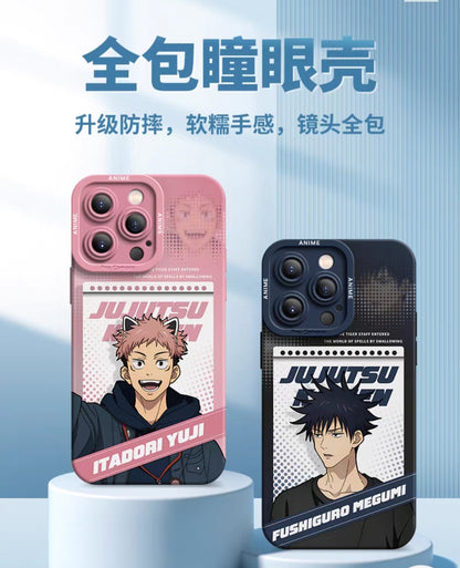 Japanese Anime Jujutsu Kaisen Silicone Case Daily Version | Yuji Megumi Kugisaki Satoru Inumaki Maki Nanami Geto - iPhone Case PLUS SE2 XS XR X 11 12 13 14 15 16 16e 17 17e Pro Promax 12mini 13mini