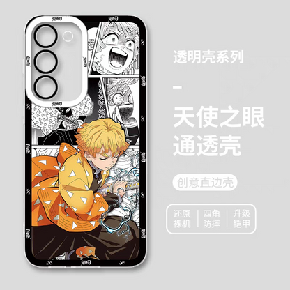 Japanese Anime Kimetsu no Yaiba Demon Slayer Comic with Anime Style | Zenitsu - Phone Case Samsung Galaxy S25 S24 S23 S22 S21 FE Ultra Edge21 FE Ultra Edge