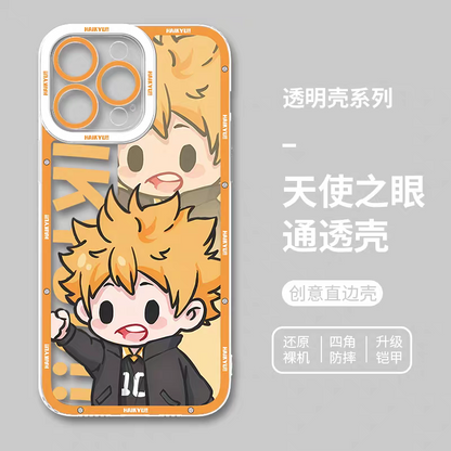 Japanese Anime Haikyu!! Cute Style | Hinata Shoyo - iPhone Case PLUS SE2 XS XR X 11 12 13 14 15 16 17 Pro Promax 12mini 13mini