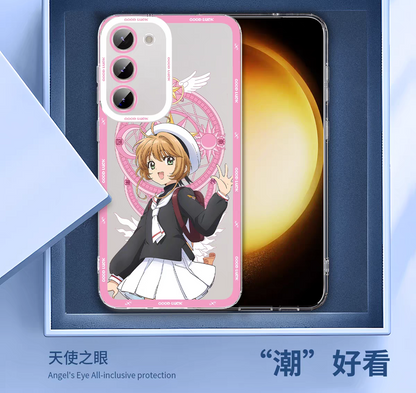 Japanese Cartoon CardCaptorSakura Anime Style | Tomoyo Sakura Spinel Sun Momo Cerberus 8 Styles - Phone Case Samsung Galaxy S26 S25 S24 S23 S22 S21 FE Ultra Edge
