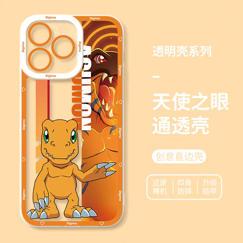 Anime Digimon Digital Monster Version 3 | Agumon - iPhone Case 7 8 PLUS SE2 XS XR X 11 12 13 14 15 16 16e 17 Pro Promax 12mini 13mini
