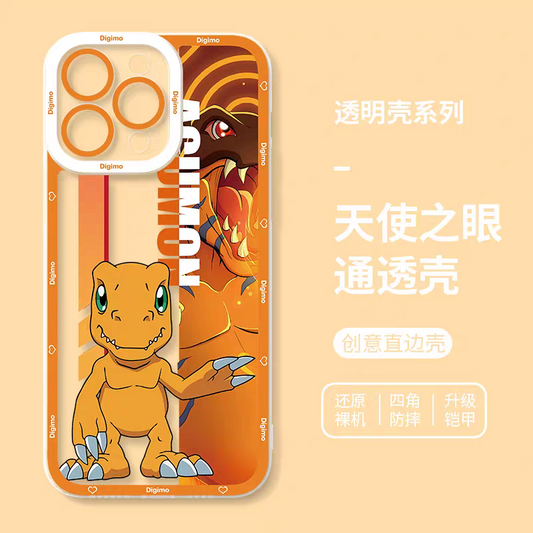 Anime Digimon Digital Monster Version 3 | Agumon - iPhone Case 7 8 PLUS SE2 XS XR X 11 12 13 14 15 16 16e 17 Pro Promax 12mini 13mini