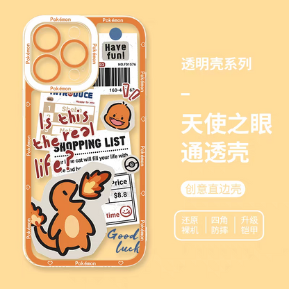 Japan Cartoon Have Fun Cute Version | Charmander - iPhone Case 6 7 8 PLUS SE2 XS XR X 11 12 13 14 15 16 16e Pro Promax 12mini 13mini