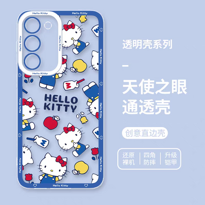 Japanese Cartoon Hello Kitty | Full Screen Vintage Kitty - Phone Case Samsung Galaxy S25 S24 S23 S22 S21 FE Ultra Edge
