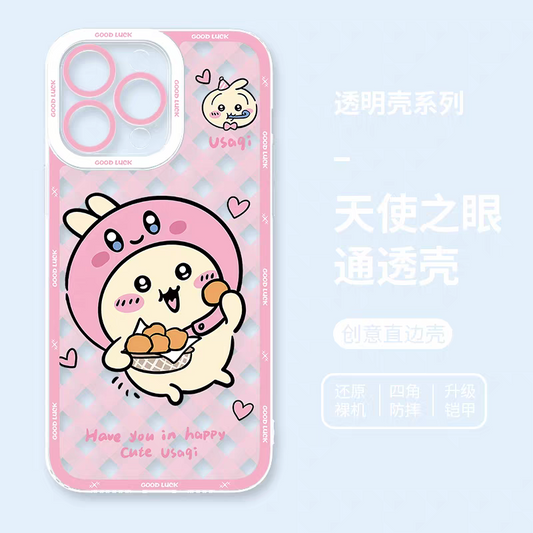 Japanese Cartoon Chiikawa | Usagi X Kirby Starkabi - iPhone Case 6 7 8 PLUS SE2 XS XR X 11 12 13 14 15 16 16e 17 Pro Promax 12mini 13mini