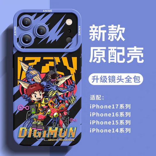 Japanese Cartoon Digimon Adventure Digital Monster Silicone Case | IZUMI KOUSHIRO X Tentomon - iPhone Case 6 7 8 PLUS SE2 XS XR X 11 12 13 14 15 16 16e 17 Pro Promax 12mini 13mini