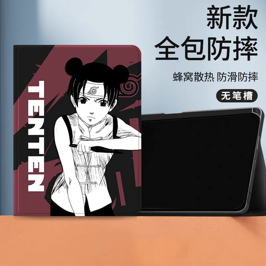 Japanese Anime Naruto Ninja Comic Style Protect Case | Ten Ten Brown - iPad Mini 4,5,6,7 / iPad Air / iPad Pro 2025 2024 2022 2021 2020 2018
