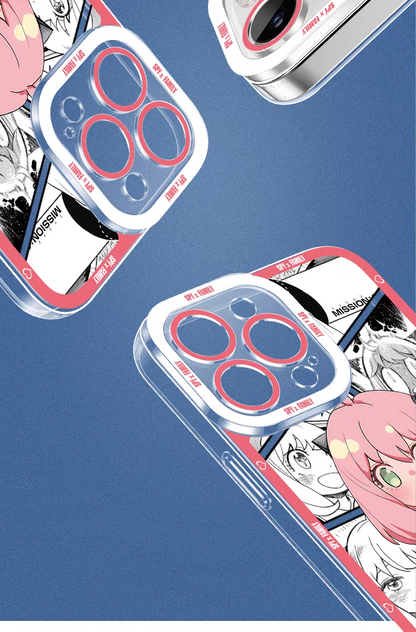 Japan Cartoon SPY Family Anya Forger | Kawaii Face - iPhone Case PLUS SE2 XS XR X 11 12 13 14 15 16 17 Pro Promax 12mini 13mini