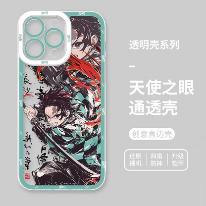 Japanese Anime Kimetsu no Yaiba Demon Slayer Fighting Style | Tanjiro - iPhone Case 7 8 PLUS SE2 XS XR X 11 12 13 14 15 16 16e 17 Pro Promax 12mini 13mini